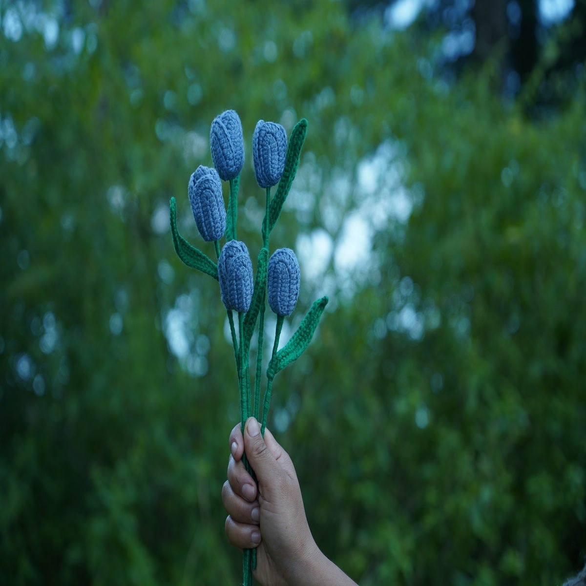 Himalayan Blooms Crochet Tulip Flower (Blue) - Crochet Toy