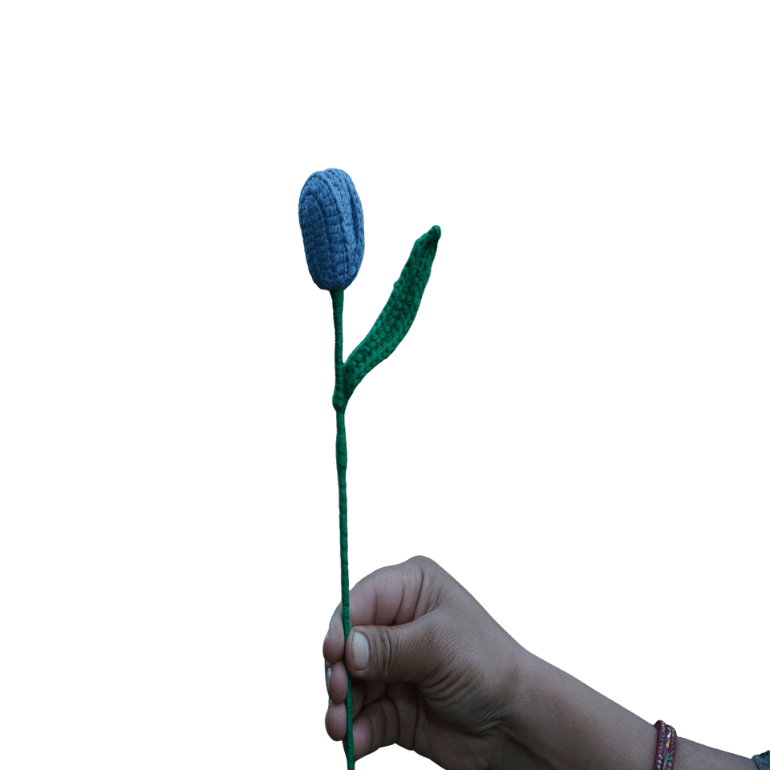 Himalayan Blooms Crochet Tulip Flower (Blue) - Crochet Toy