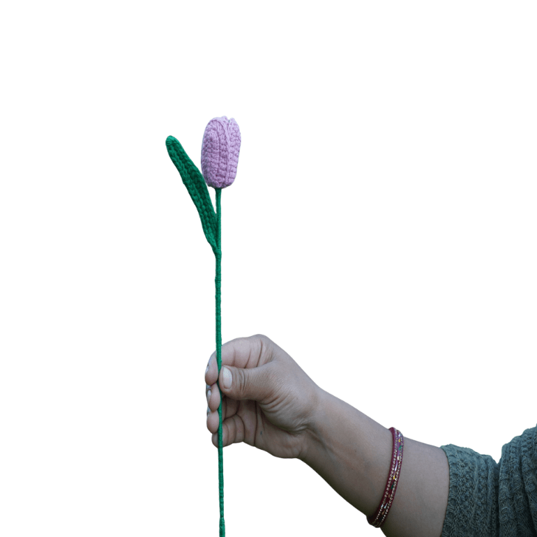 Himalayan Blooms Crochet Tulip Flower (Pink) - Crochet Toy