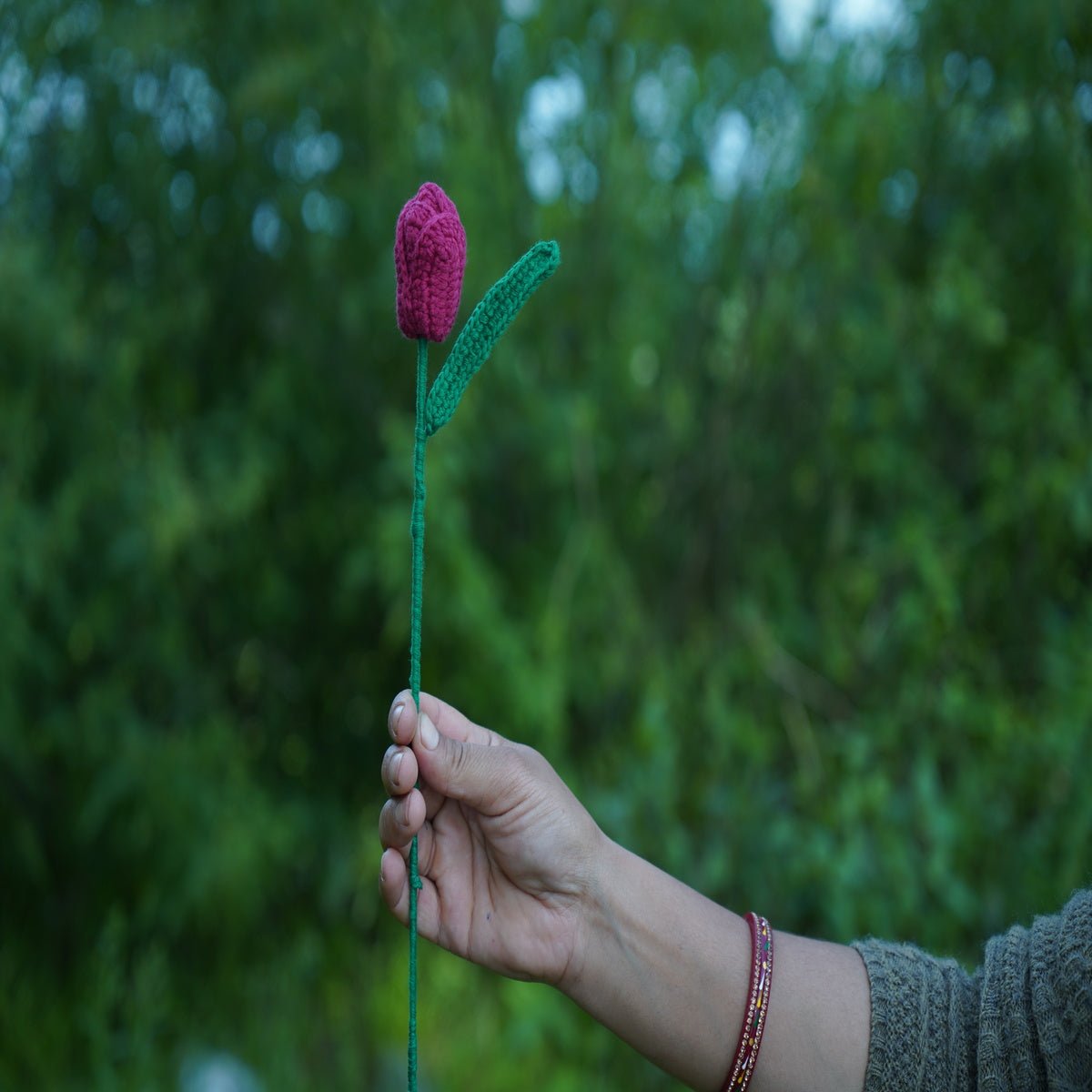 Himalayan Blooms Crochet Tulip Flower (Pink) - Crochet Toy