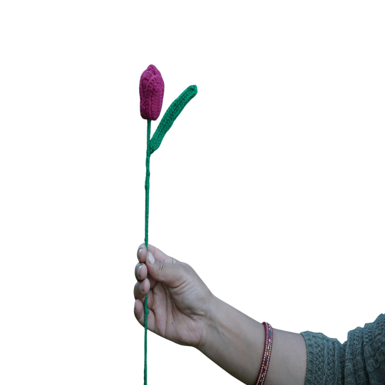 Himalayan Blooms Crochet Tulip Flower (Pink) - Crochet Toy