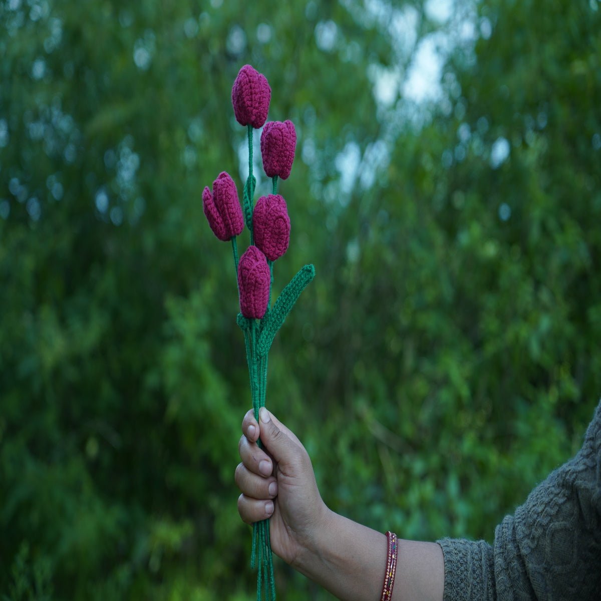 Himalayan Blooms Crochet Tulip Flower (Pink) - Crochet Toy