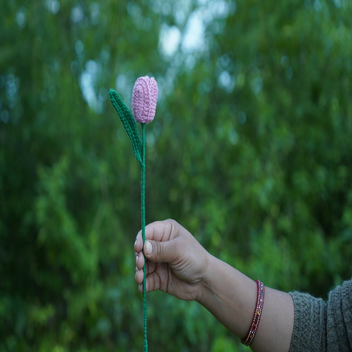 Himalayan Blooms Crochet Tulip Flower (Pink) - Crochet Toy