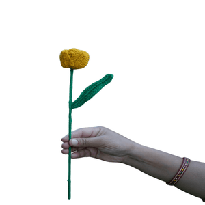 Himalayan Blooms Crochet Tulip Flower (Yellow) - Crochet Toy