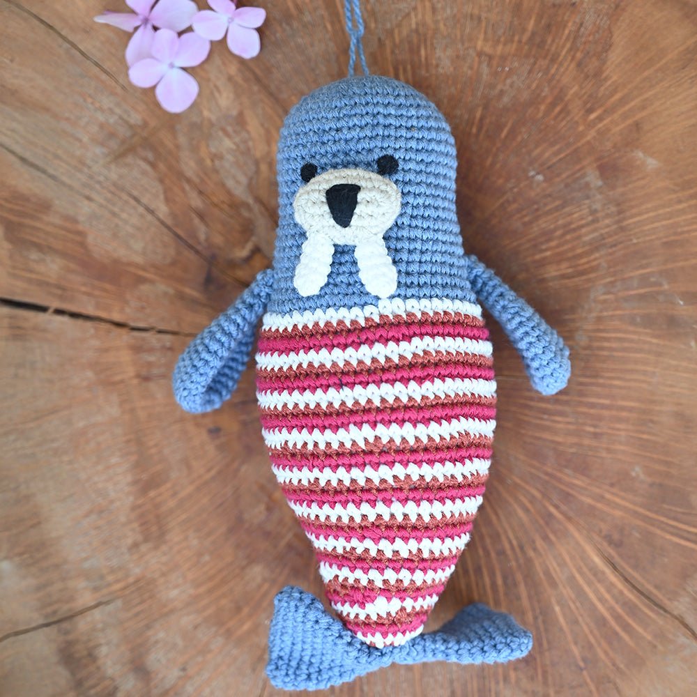 Himalayan Blooms Crochet Walrus Toy - Crochet Toy