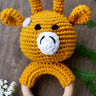 Himalayan Blooms Crochet Wooden Ring Giraffe Toy - Rattles