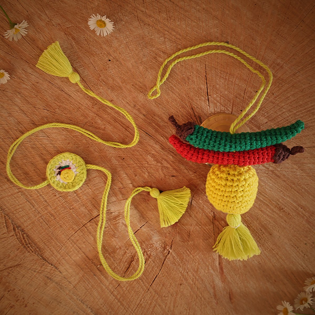 Himalayan Blooms Nimbu Mirchi Plush Toys and Rakhi - HBrtg - nm - 00