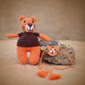 Himalayan Blooms Stripped Tiger Animal Plush Stuffed Toy and rakhi - combo - tiger