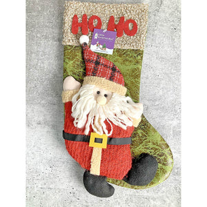 Hoho Lettering Santa Christmas Stocking, 18 inches - XMAS STOCKINGS