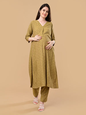 Honey Haze Maternity and Nursing Co Ord Set - S Maternity Co-ord Set