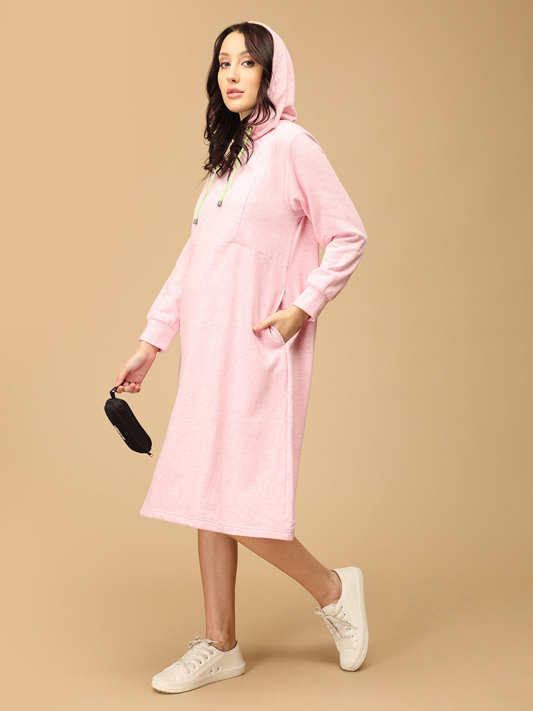Hoodie & Hug Maternity and Nursing Hoodie Dress - DRS - SD - HDHG - S