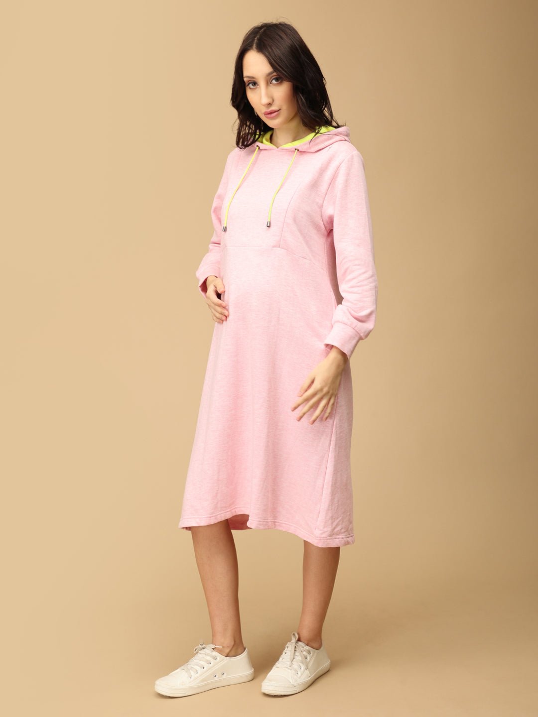 Hoodie & Hug Maternity and Nursing Hoodie Dress - DRS - SD - HDHG - S