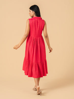 Hot Pink Maternity and Nursing Dress - S Maternity Casual Dress
