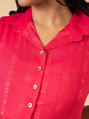 Hot Pink Maternity and Nursing Dress - S Maternity Casual Dress