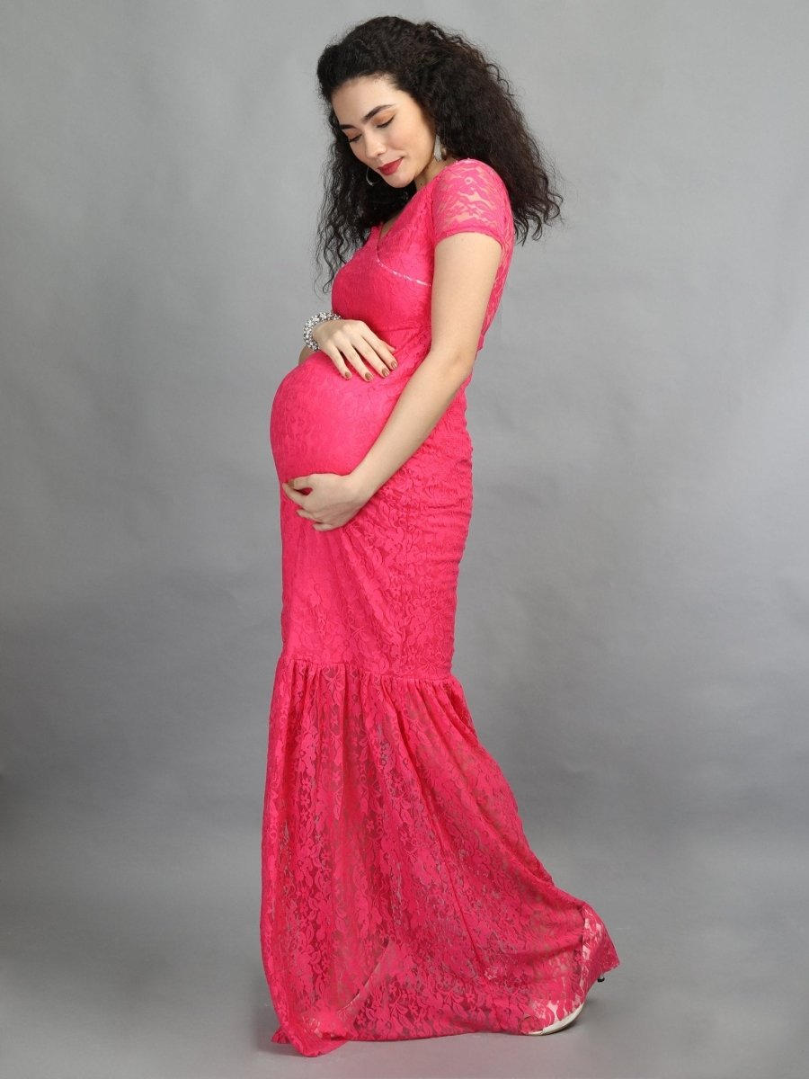 hot pink maternity dress The Mom Store Hot Pink Maternity Dress