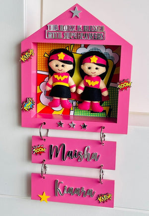 House of Power - 2 Sisters Personalised Name Plaque - Little Surprise BoxHouse of Power - 2 Sisters Personalised Name Plaque
