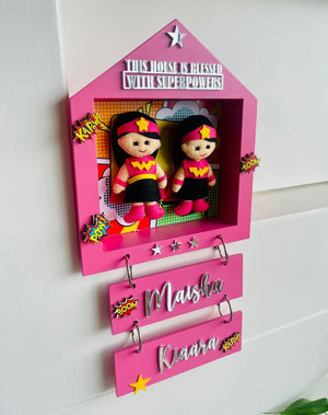 House of Power - 2 Sisters Personalised Name Plaque - Little Surprise BoxHouse of Power - 2 Sisters Personalised Name Plaque
