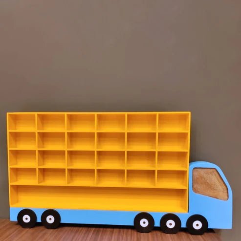 House of Zizi Monster Truck |Garage car Organizer for Kids 30 in Slots - HOZMTCO_ - 01