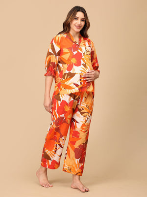 Hue Crew Pretty Maternity and Nursing Nightwear Set - NW - SK - HUCRP - S