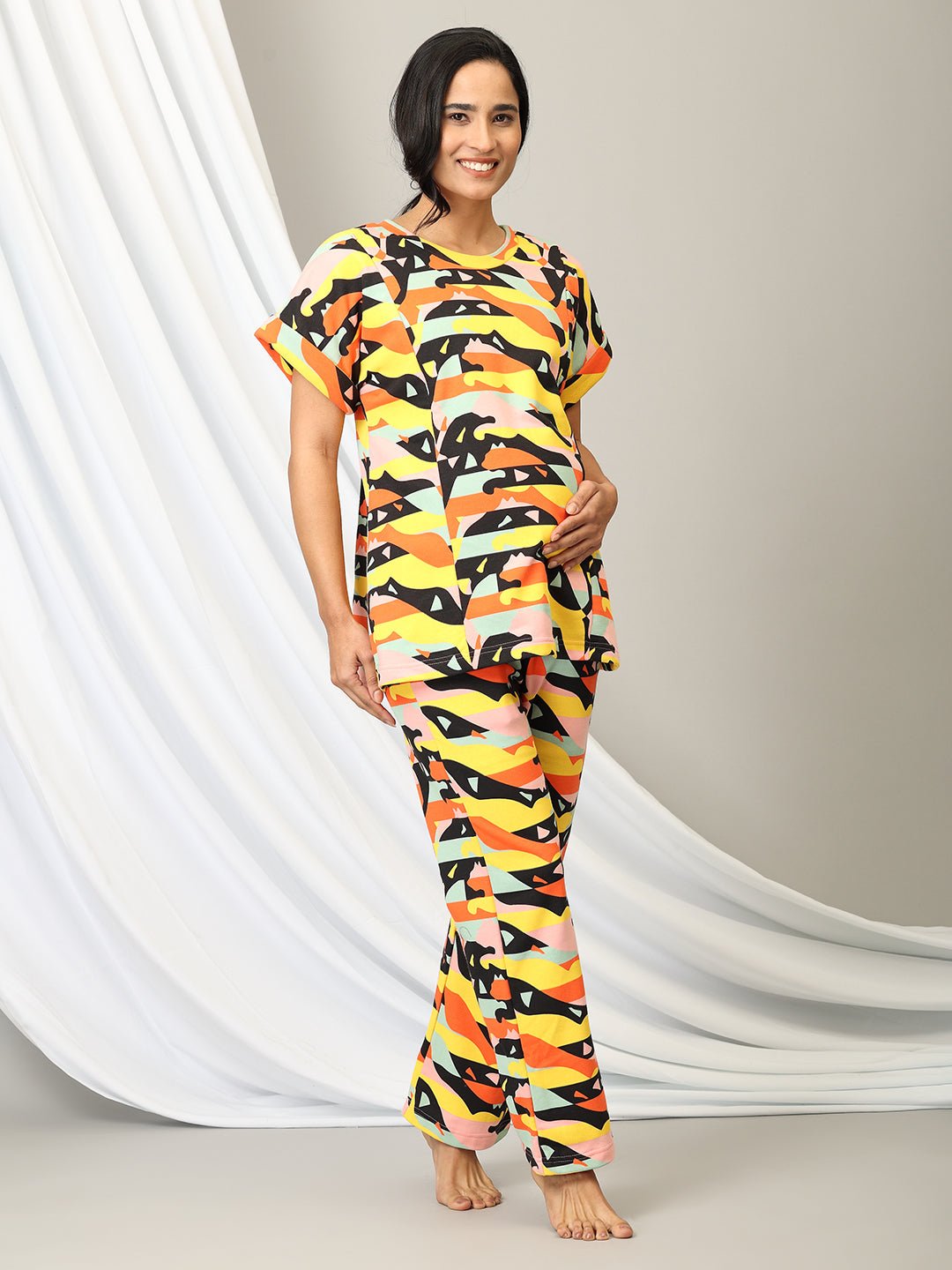 Hue Haven Maternity and Nursing Sweatshirt Co - Ord Set - MWW - SD - HUHVN - M