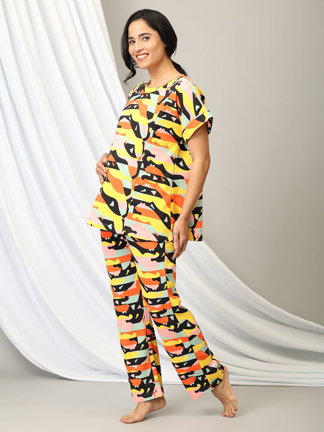 Hue Haven Maternity and Nursing Sweatshirt Co - Ord Set - MWW - SD - HUHVN - M