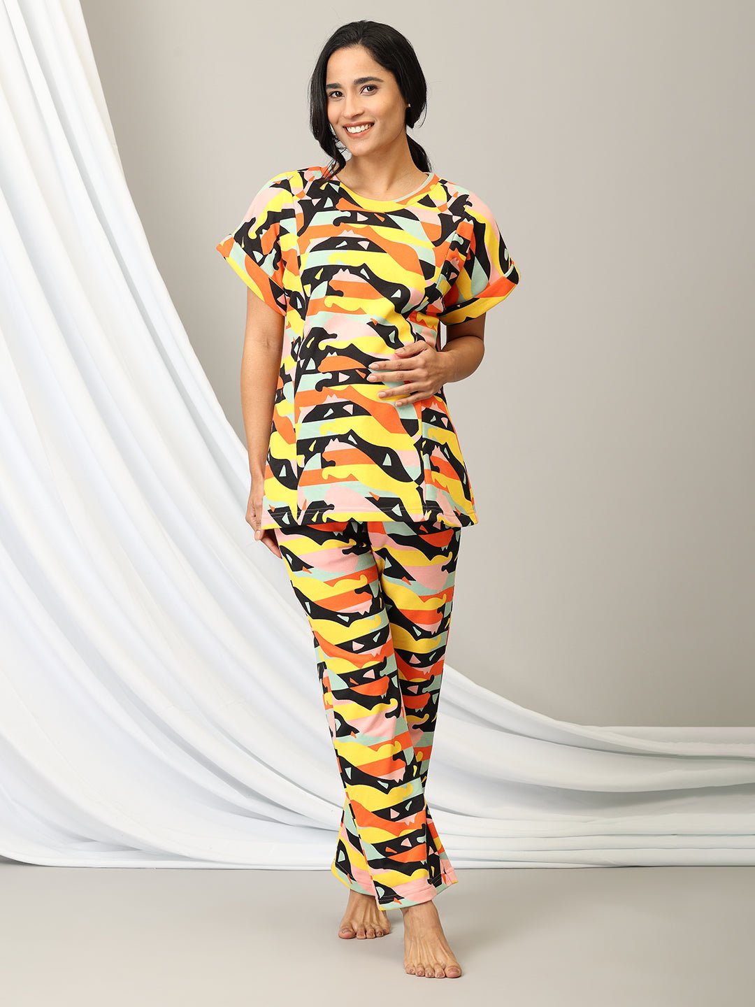 Hue Haven Maternity and Nursing Sweatshirt Co - Ord Set - MWW - SD - HUHVN - M