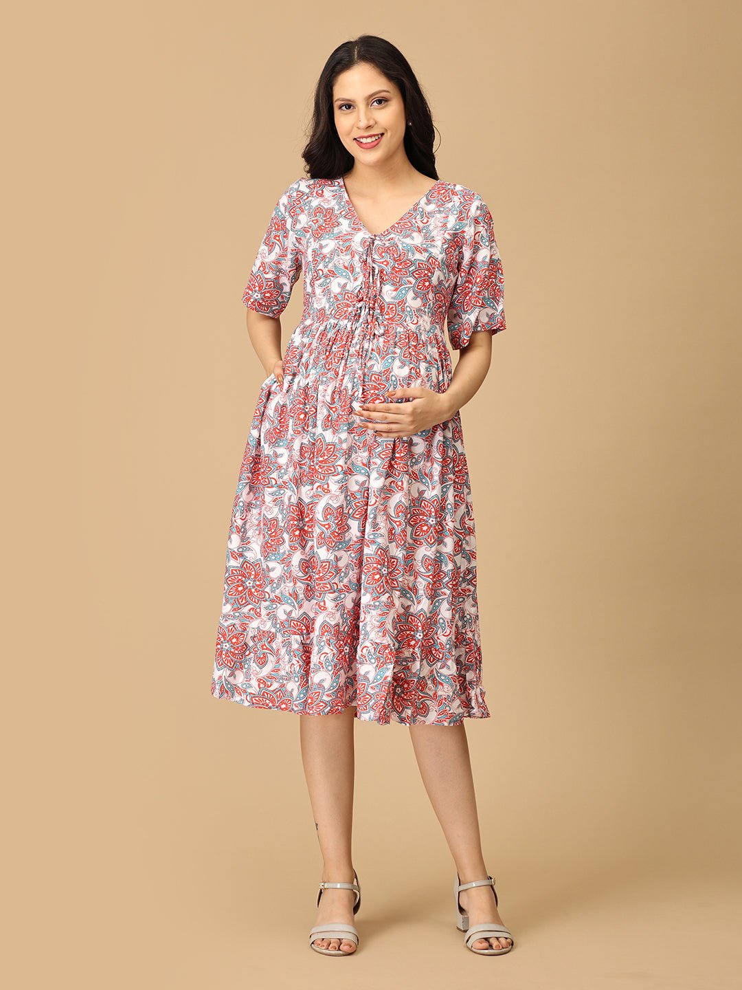 Hue Hub Maternity and Nursing Dress - DRS - SK - HUHB - S