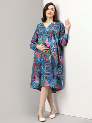 Hue - La - La Maternity and Nursing Dress - DRS - SK - HUEL - S