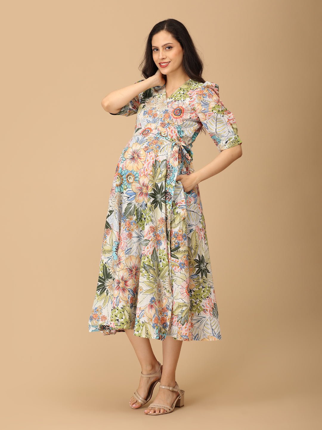 Huephoria Maternity and Nursing Wrap Dress - DRS - SK - HUPH - S