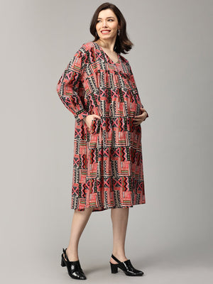 Hue's That Girl Maternity and Nursing Dress - DRS - SK - HUTG - S