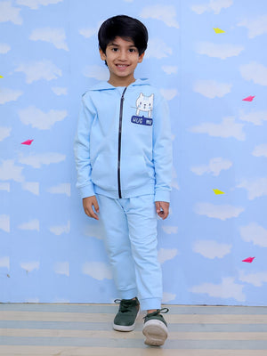 Hug Me Zipper Jacket & Light Blue Sweatpants Combo - KWW - AN - HMLB - 0 - 6