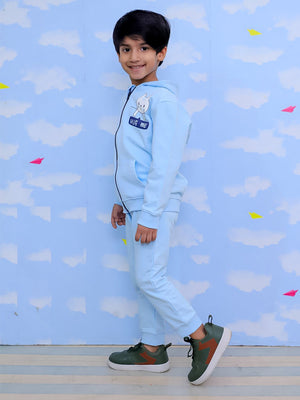 Hug Me Zipper Jacket & Light Blue Sweatpants Combo - KWW - AN - HMLB - 0 - 6