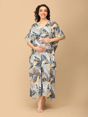 Huntress Haze Maternity and Nursing Kaftan Nighty - NW - SK - HNTHZ - S