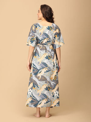 Huntress Haze Maternity and Nursing Kaftan Nighty - NW - SK - HNTHZ - S
