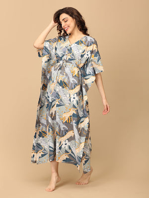 Huntress Haze Maternity and Nursing Kaftan Nighty - NW - SK - HNTHZ - S
