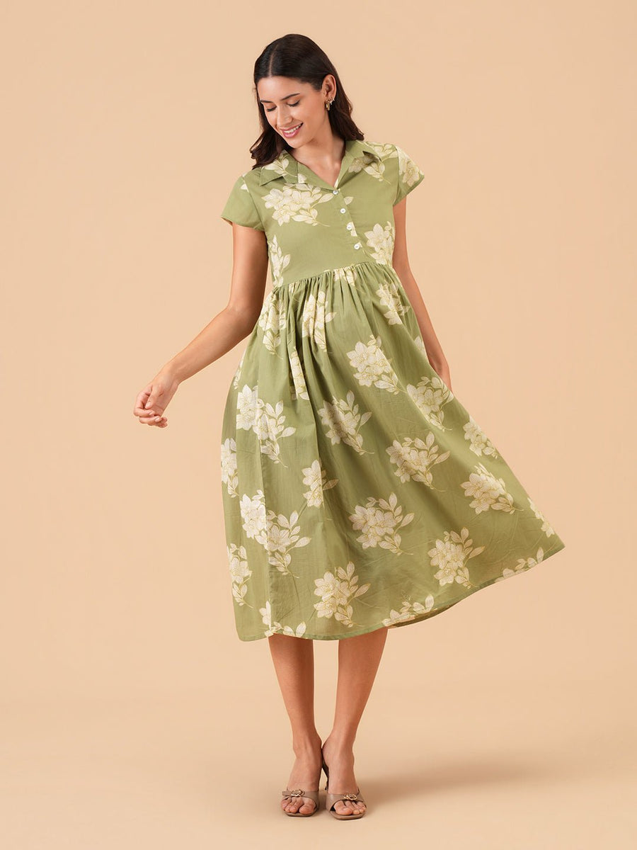 Hushed Hues Maternity and Nursing Dress