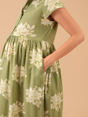 Hushed Hues Maternity and Nursing Dress - S Maternity Casual Dress