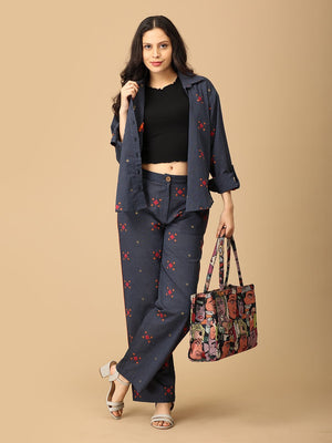 Blue Hustle & Haute Handloom Women's Co-ord Set - Women's Co-ord Set