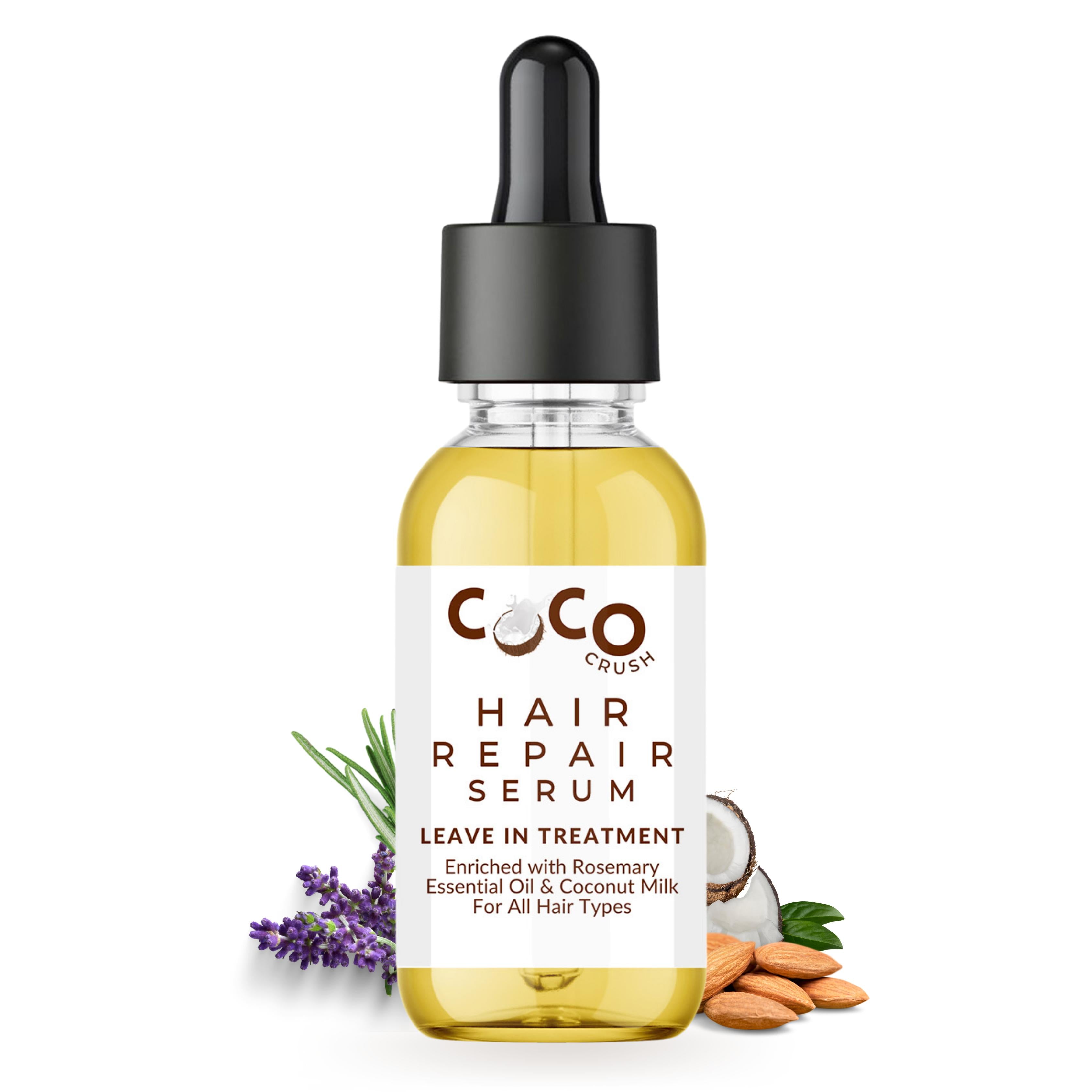 Coco Crush Leave-in Hair Repair Treatment Serum with Lavender & Rosemary Oil