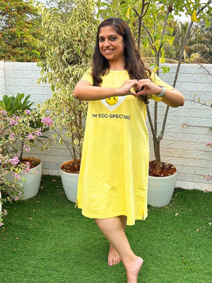 I am Eggspecting Oversized Maternity T Shirt Dress - NW-SC-IAMEG-S