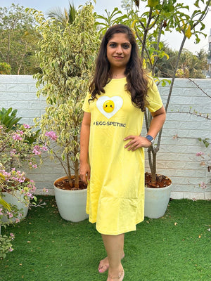 I am Eggspecting Oversized Maternity T Shirt Dress - NW-SC-IAMEG-S