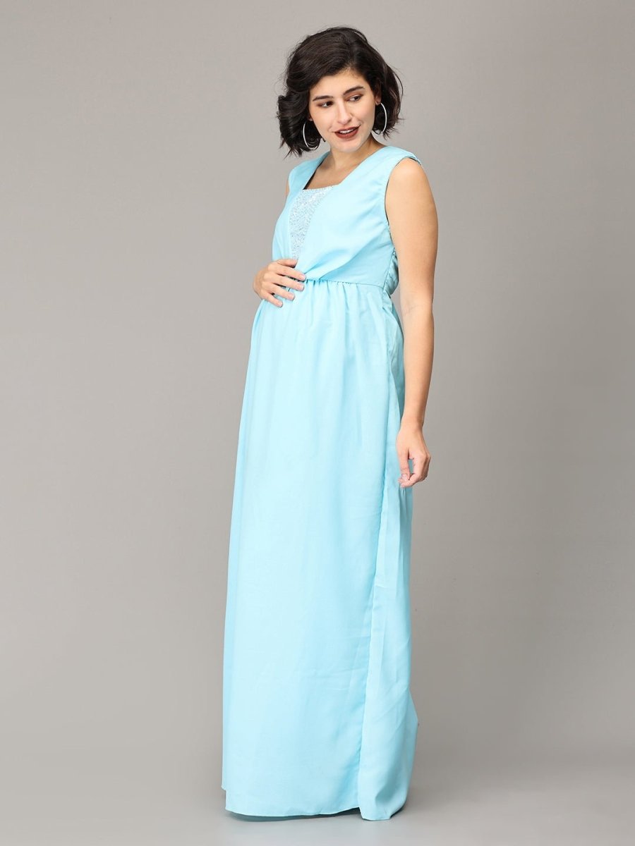 Ice Lilly Sequins Maternity Dress - DRS-FRZBL-S