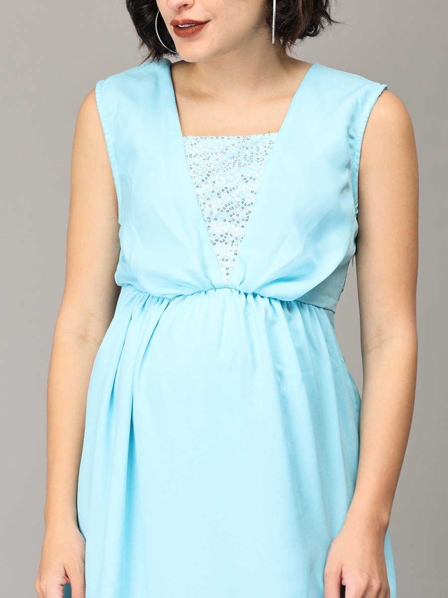 Ice Lilly Sequins Maternity Dress - DRS-FRZBL-S