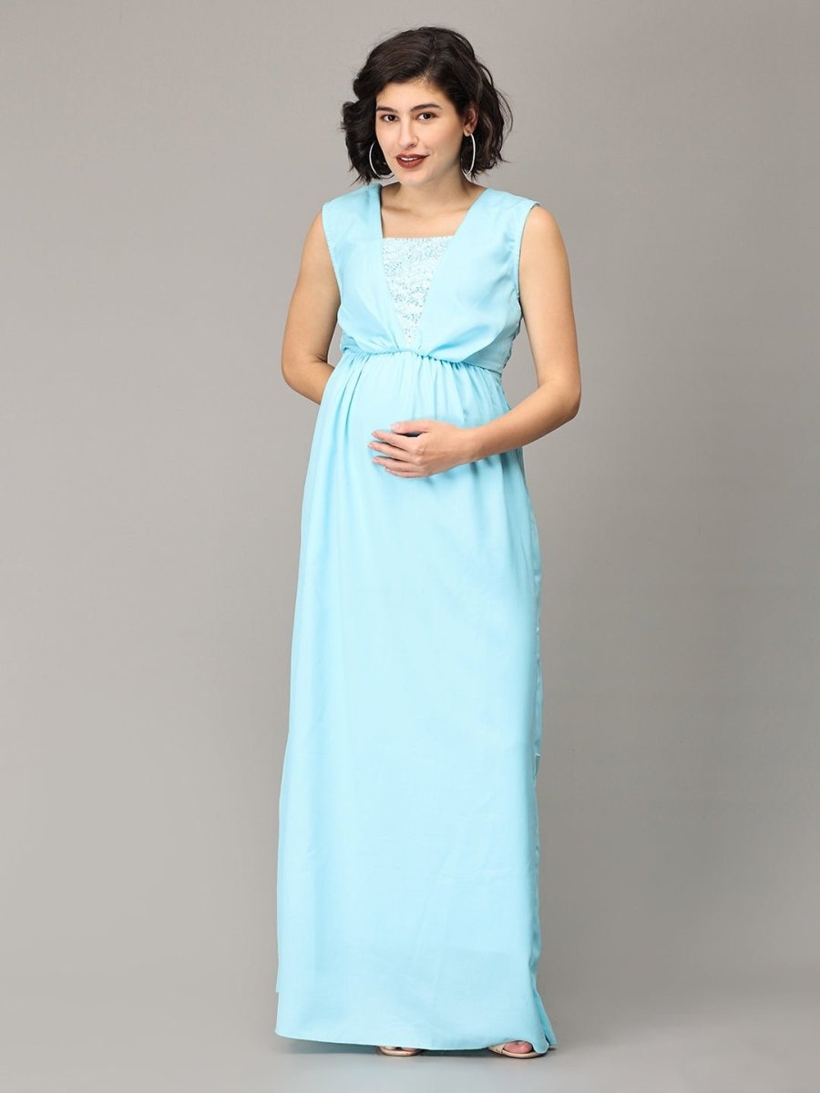 Ice Lilly Sequins Maternity Dress - DRS-FRZBL-S