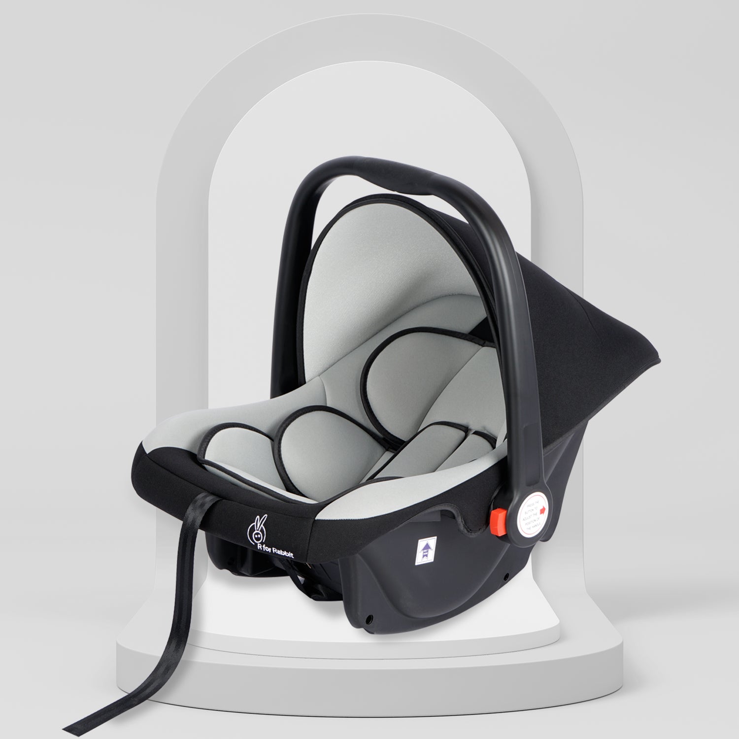 R for Rabbit Picaboo- Black Grey
