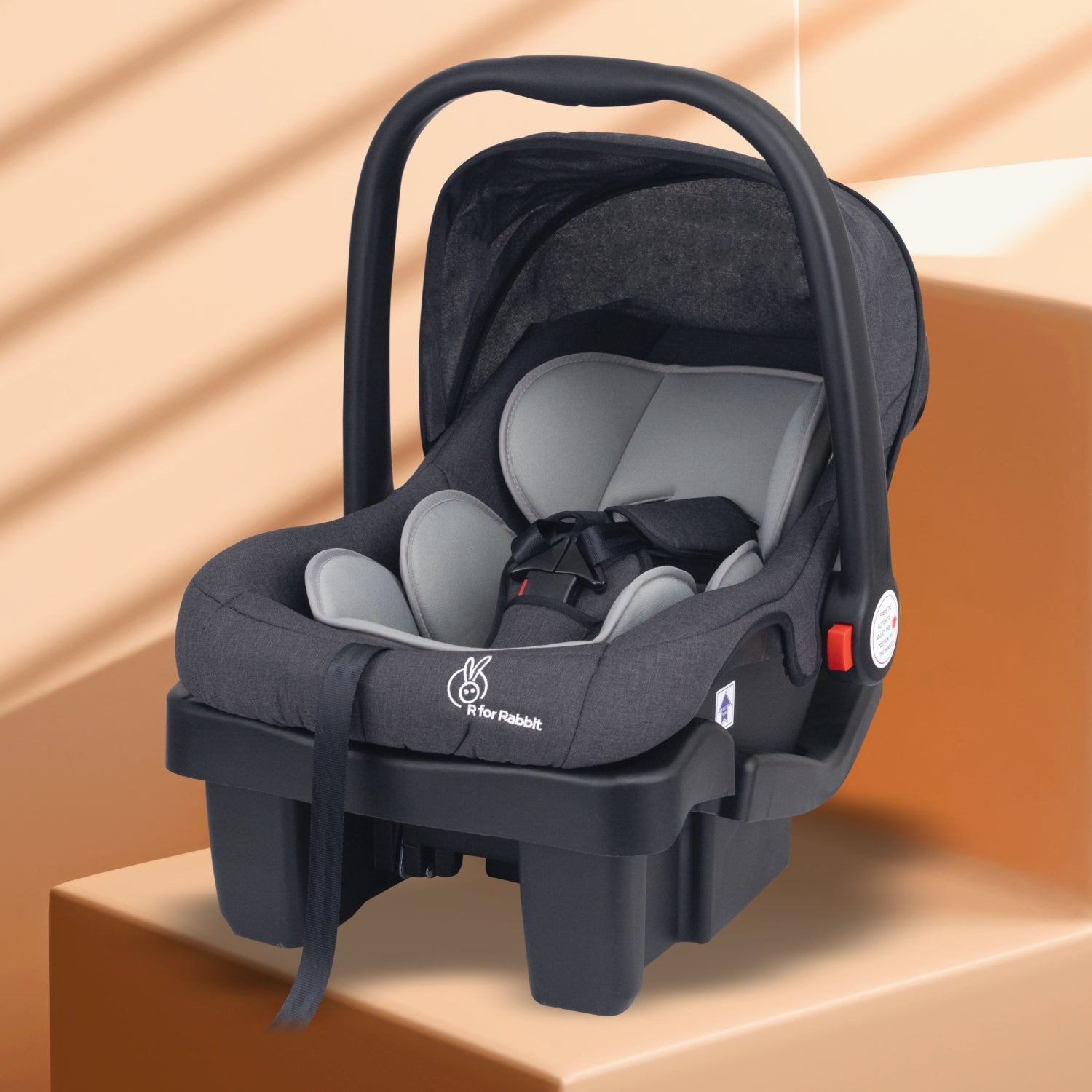 R for Rabbit Picaboo Grand 4 In 1 Multi Purpose Baby Car Seat- Black Grey
