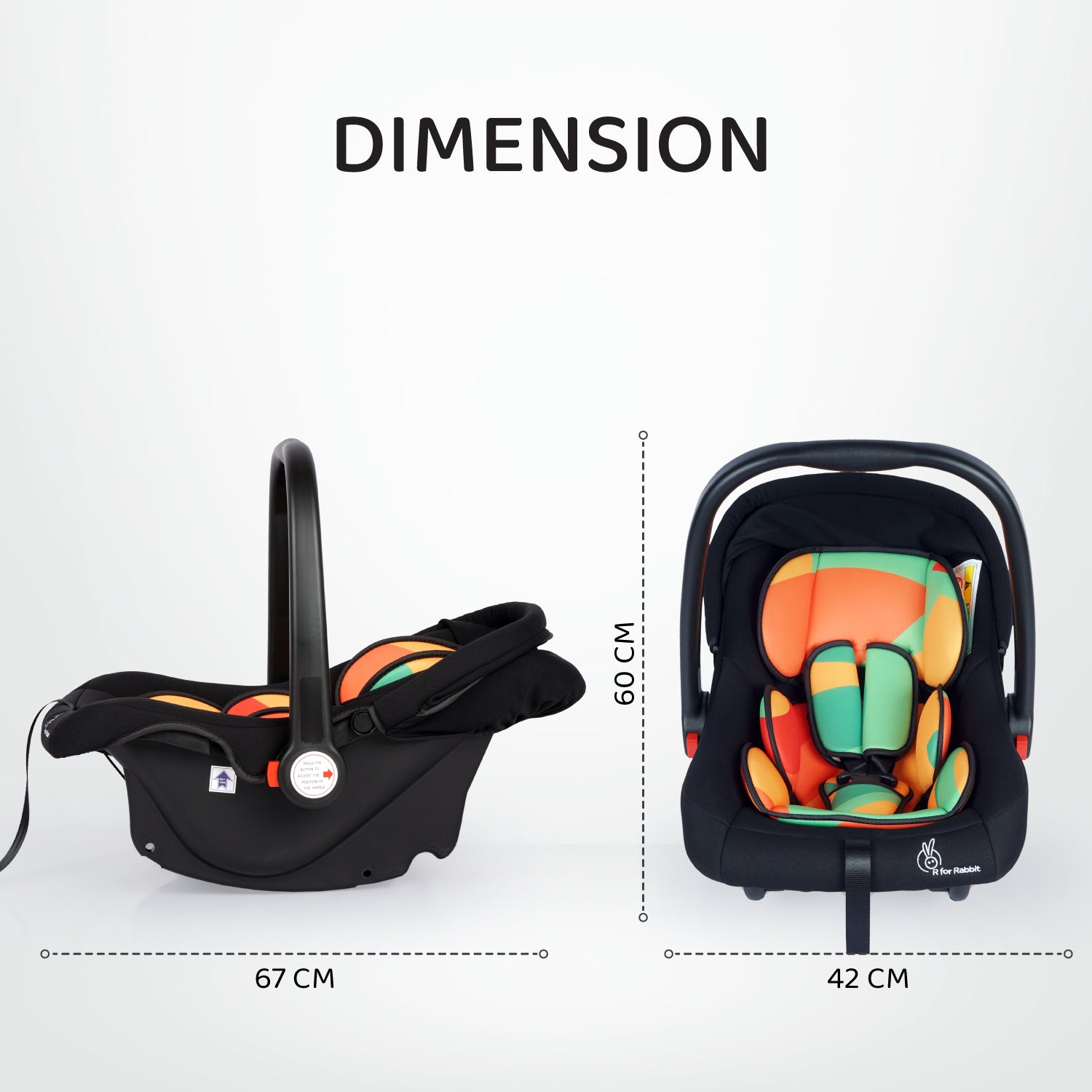 R for Rabbit Picaboo Baby Car Seats Multicolor