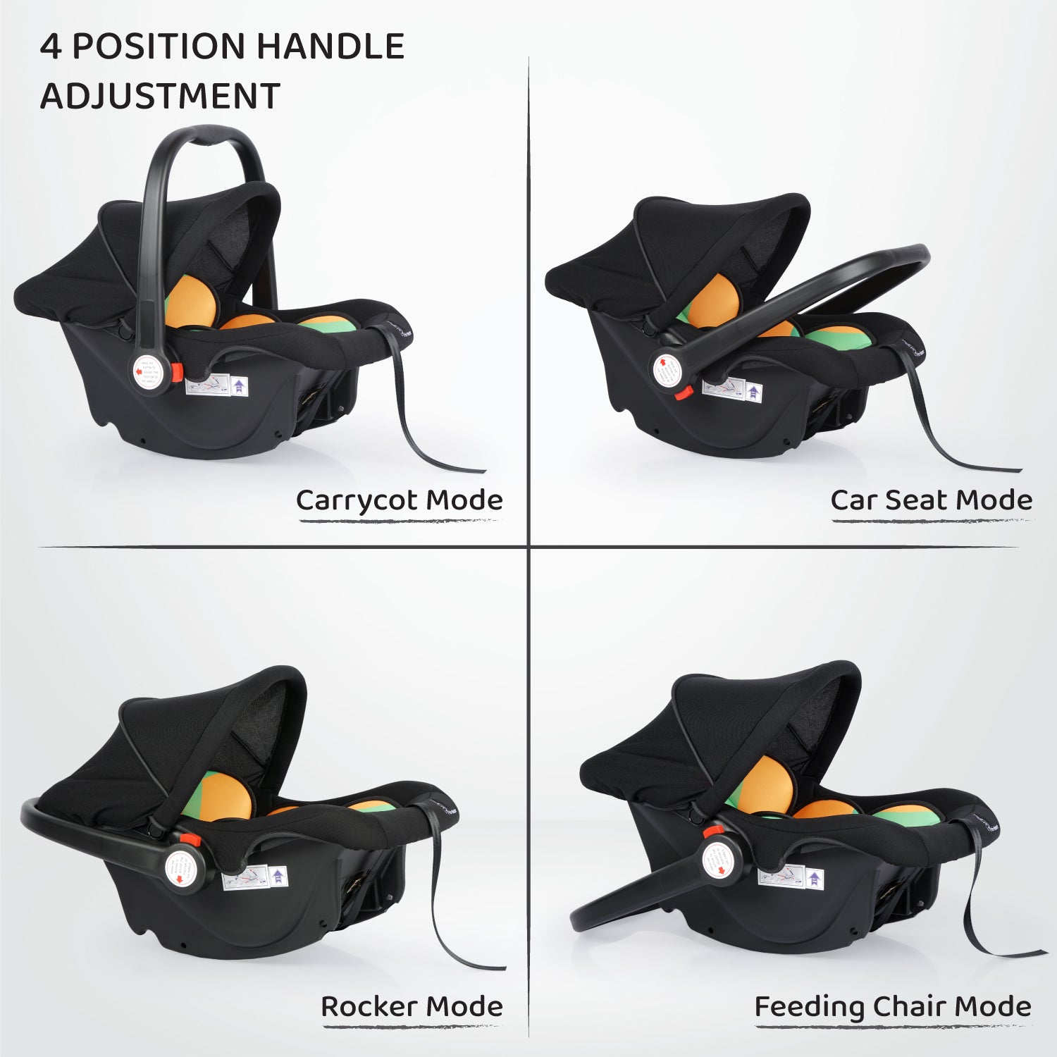 R for Rabbit Picaboo Baby Car Seats Multicolor