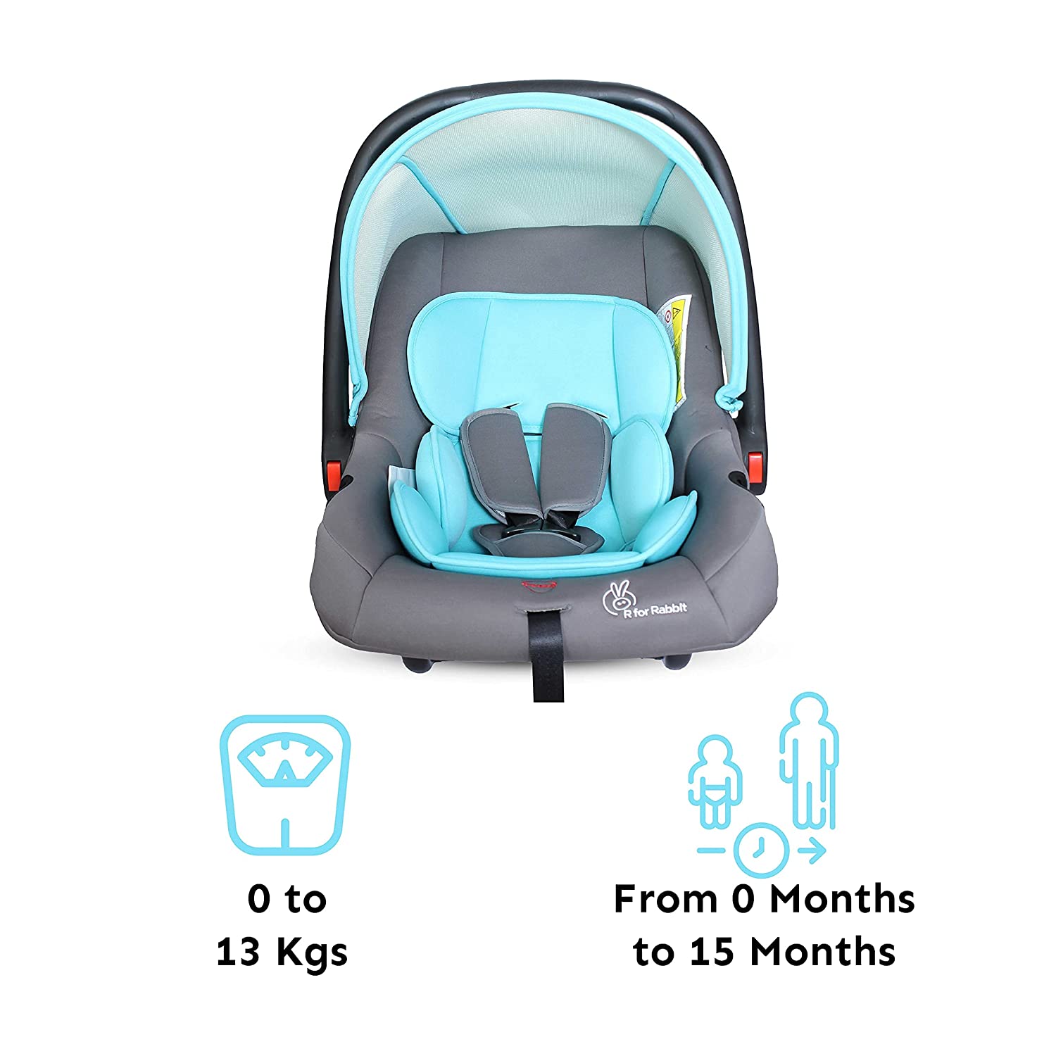 R for Rabbit Picaboo Baby Car Seats- Blue Grey