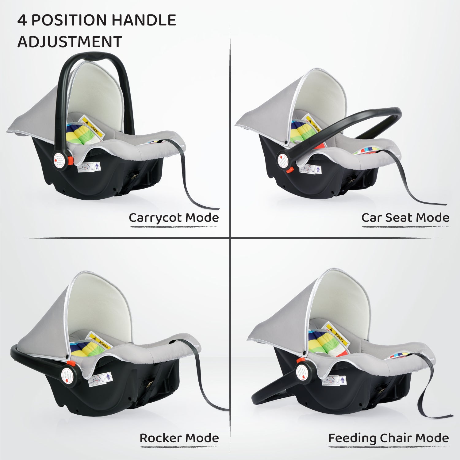 R for Rabbit Picaboo Baby Car Seats Rainbow